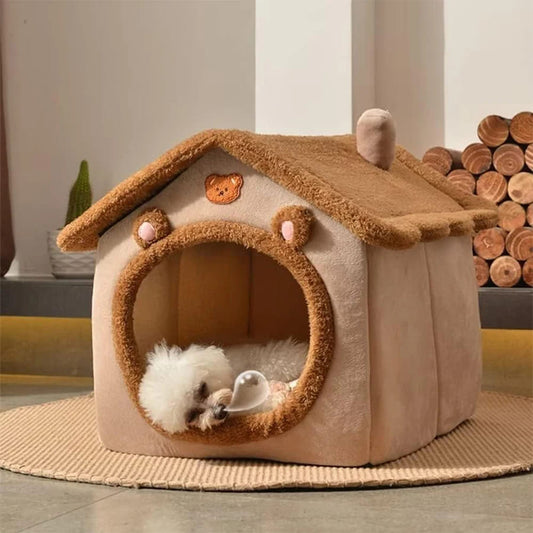 CozyNest™ – Foldable & Washable Pet House for Cats and Small Dogs