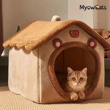 CozyNest™ – Foldable & Washable Pet House for Cats and Small Dogs