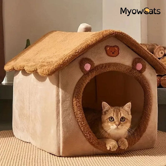 CozyNest™ – Foldable & Washable Pet House for Cats and Small Dogs