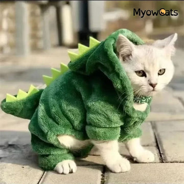 DinoPaws™ – The Cozy Dinosaur Hoodie for Cats