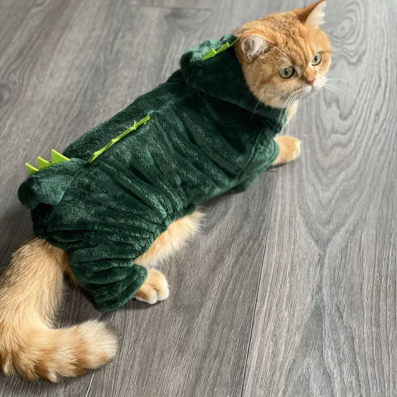 DinoPaws™ – The Cozy Dinosaur Hoodie for Cats