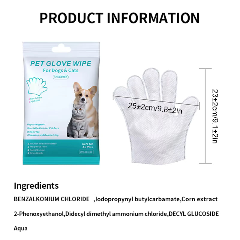 FreshPaws™ – Disposable Grooming Glove Wipes