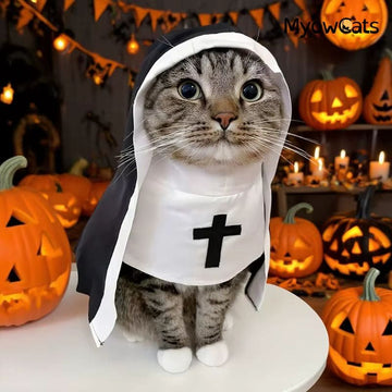 HolyPaws™ – Blessed Nun Cat Costume