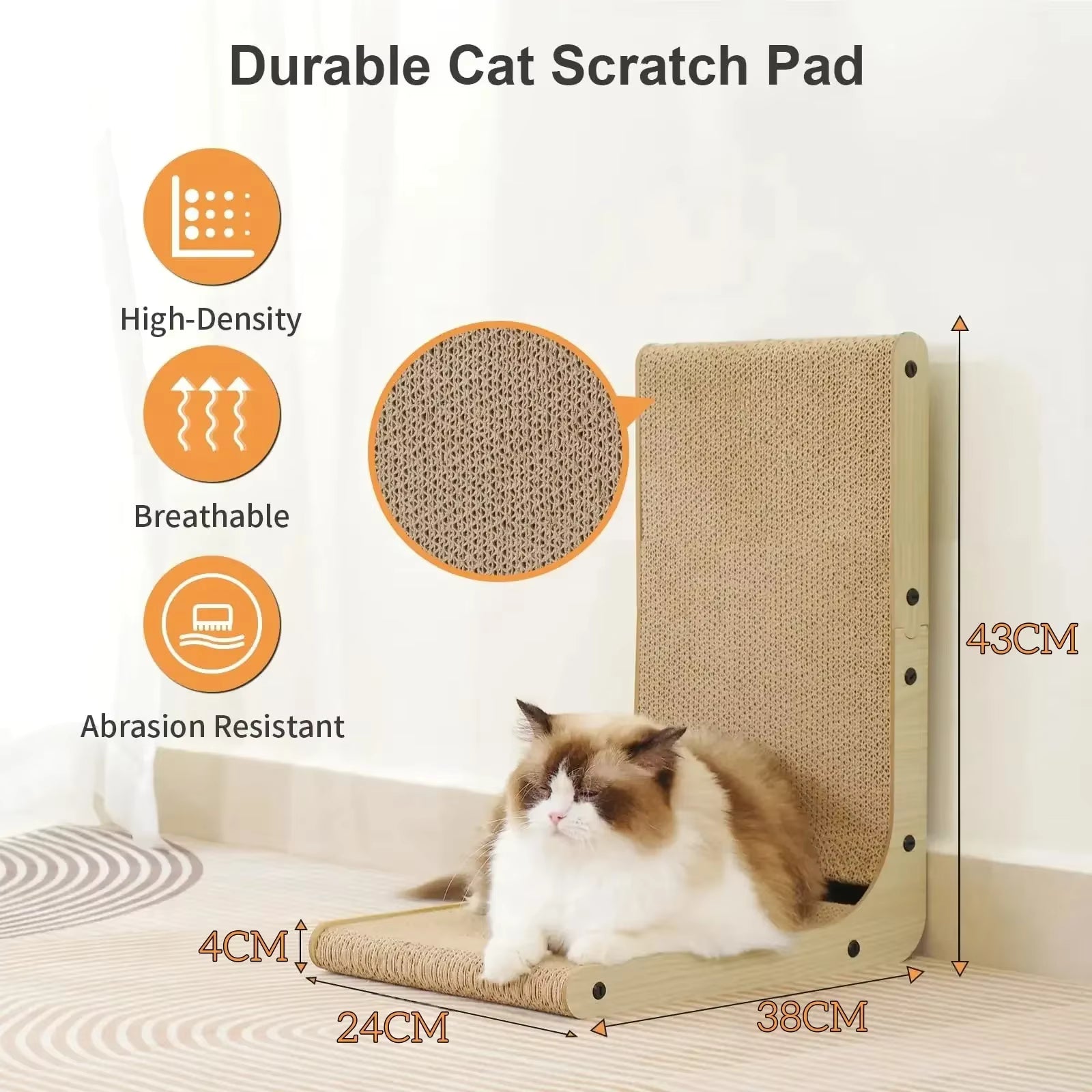 ScratchHaven™ – Vertical Cat Scratcher & Furniture Protector