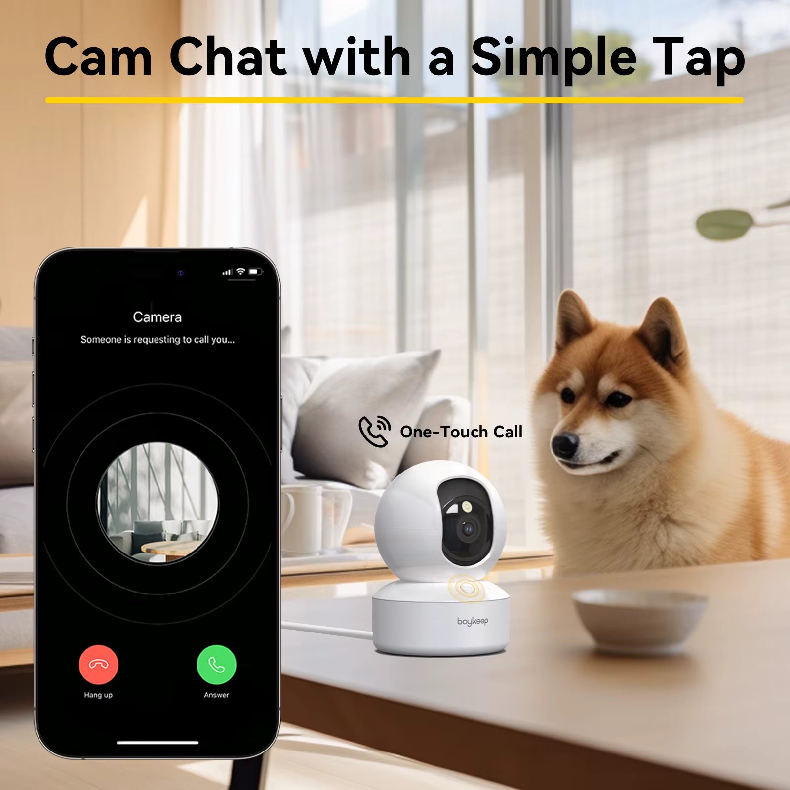 SecureView™ PetCam – Smart 3MP Cat Monitoring Camera