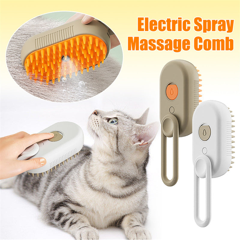 SilkyPaws™ – 3-in-1 Electric Steam Brush for Cats