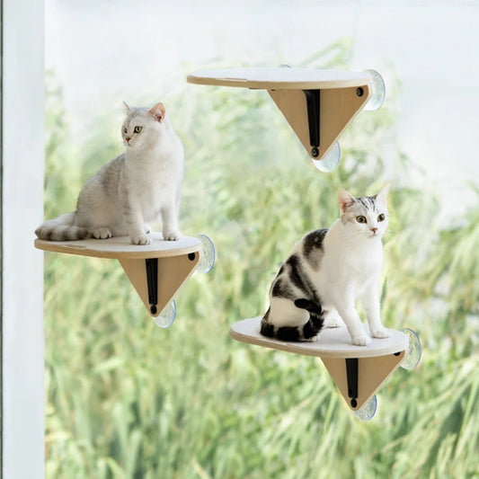SkyLounge™ – Window-Mounted Cat Platform with Reinforced Suction Cups
