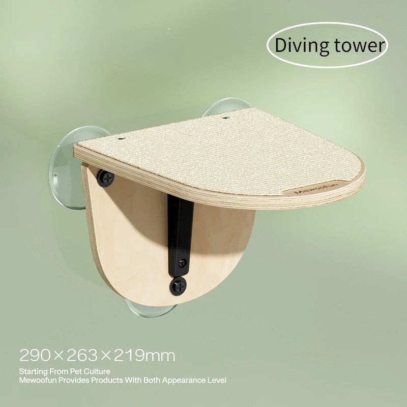 SkyLounge™ – Window-Mounted Cat Platform with Reinforced Suction Cups