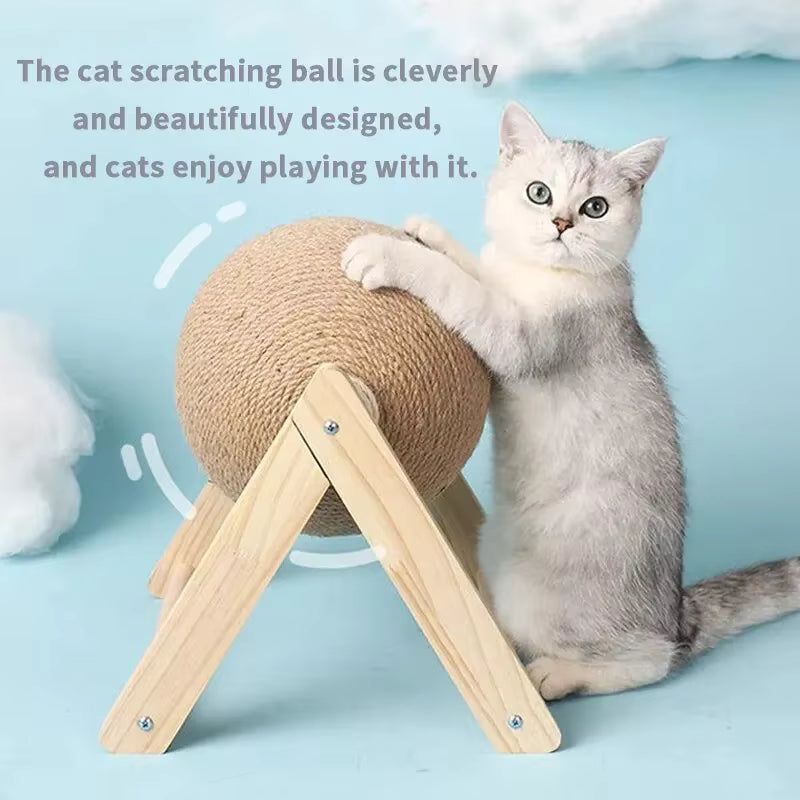 SpinPaw™ – Interactive Sisal Scratch Ball for Cats