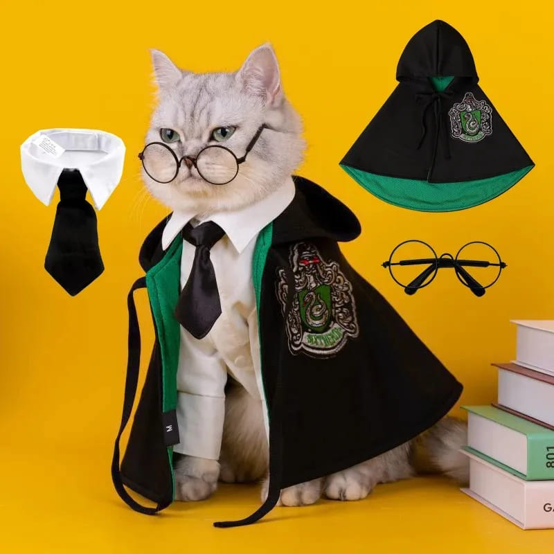 WizardPaws™ – Halloween Magic Academy Costume for Cats
